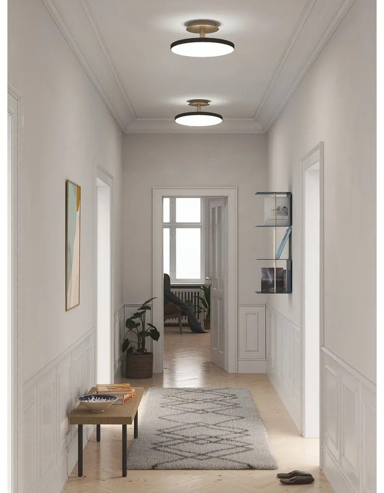 Plafonieră neagră LED cu abajur din metal ø 43 cm Asteria Up – UMAGE