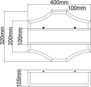Open Design OR84504 - Aplica de perete GERDO, 2xE14, 12W, 230V, crom lucios/alb