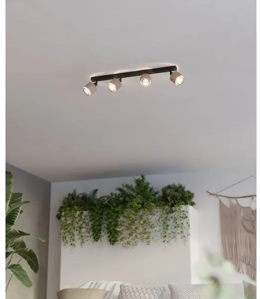 Spot Eglo 43659 ROSLEY 4xE14/40W/230V negru/bej