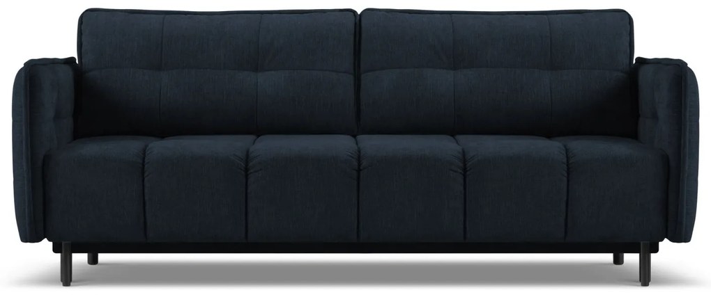 Canapea extensibila Haidi cu tapiterie din tesatura structurala, albastru inchis