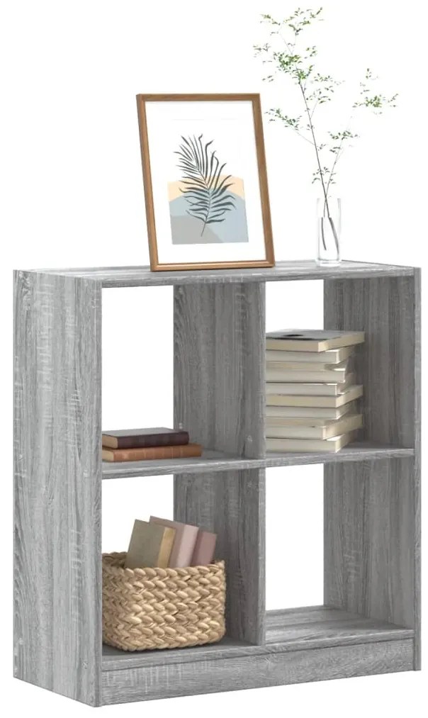 vidaXL Bibliotecă, sonoma gri, 68,5x32x75 cm, lemn prelucrat