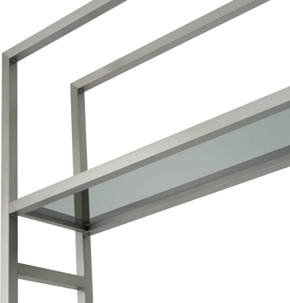 Raft design LUX, Otel Periat, Sticla Fumurie, Corrado II