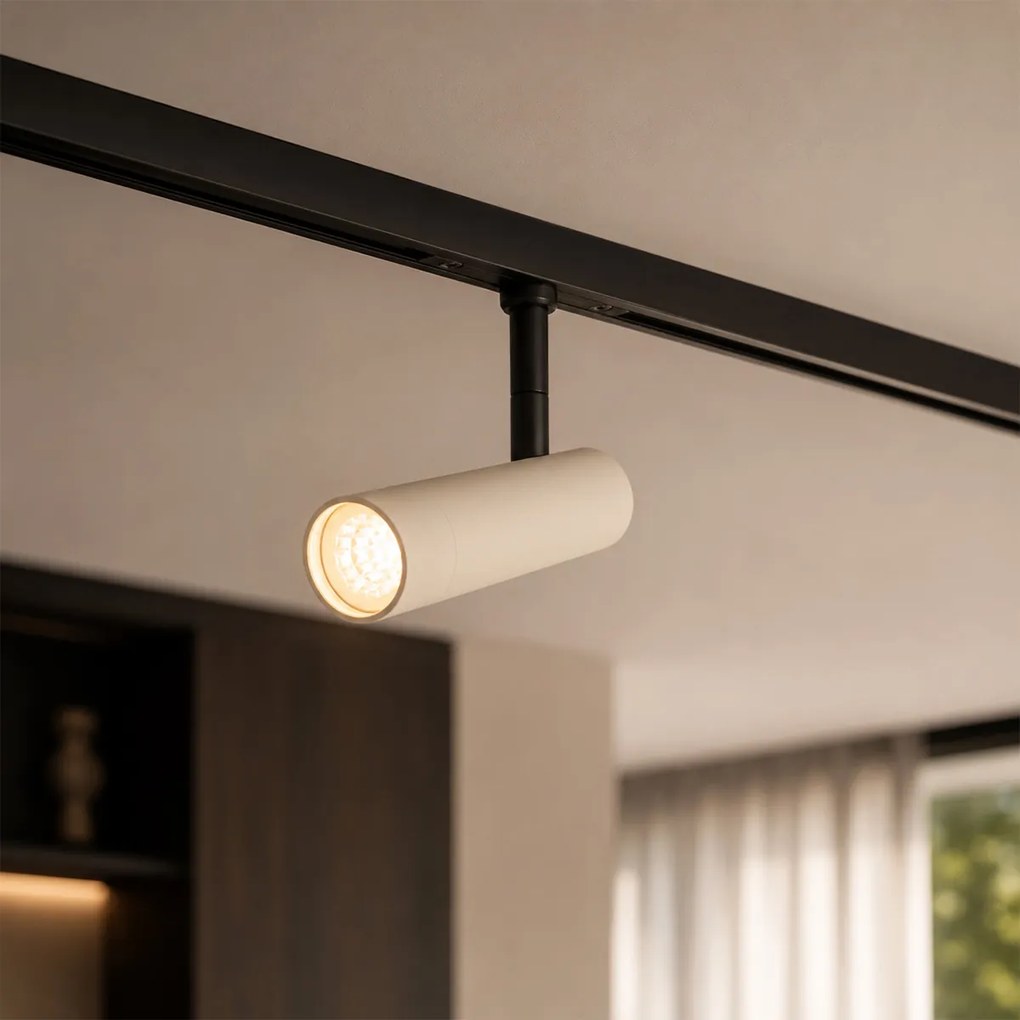 Spot modern bej cu negru pentru sistem de sine monofazat - Slimline Uzzy