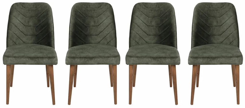 Set de scaune de sufragerie Dallas Dark Green, 4buc., 4 buc
