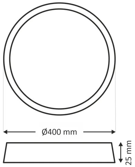 Plafonieră LED, 32W, 230V, 3000/4000/6500K, Ø 40 cm, bej