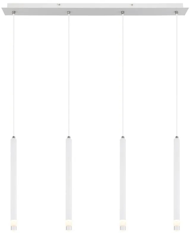 Lustra cu 4 Pendule metal alb RYAN pentru bucatarie