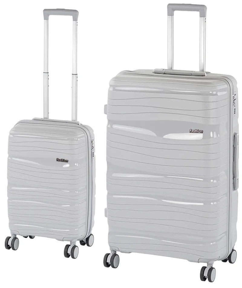 TraveLux Voyager VI gurulós bőrönd szett szürke