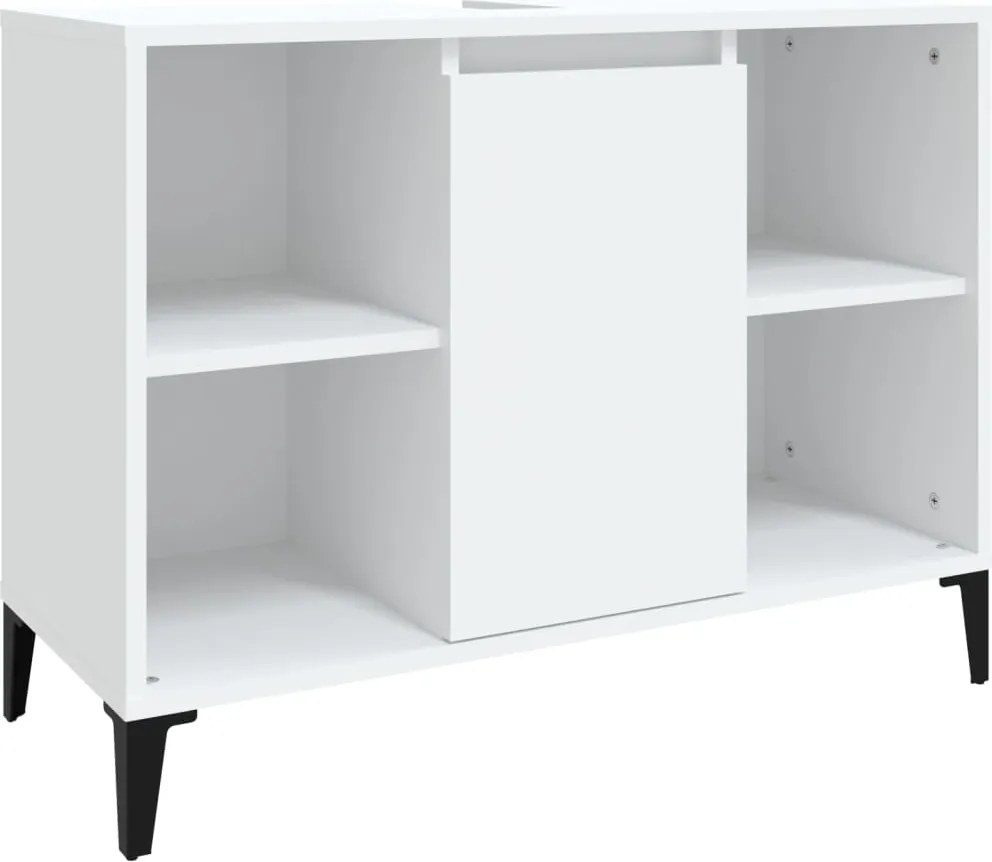 vidaXL Dulap de chiuvetă, alb, 80x33x60 cm, lemn prelucrat