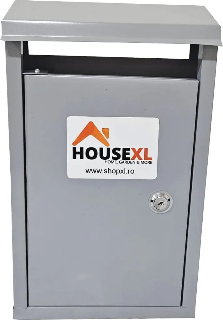 Cutie postala metalica cu 2 chei HouseXL® MailBox, Pentru interior si exterior, Dimensiune 37X22X10 cm, Vopsita in camp electrostatic, Tabla groasa,