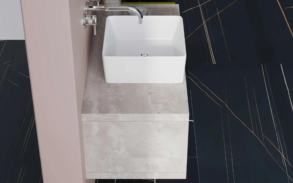 Blat lemn masiv pentru Baie 60-120cm Beton