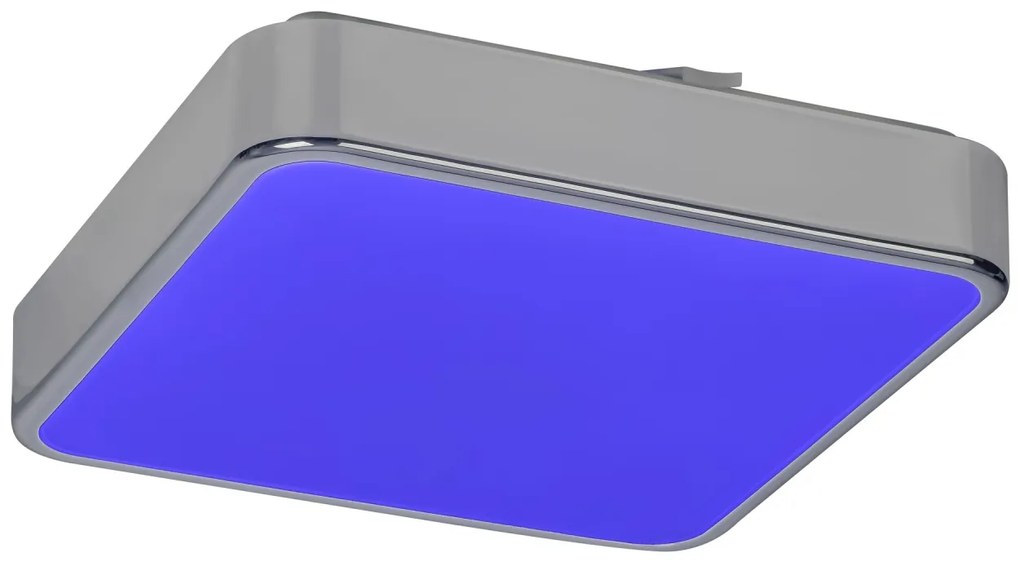 Plafoniera LED RGB cu telecomanda, protectie IP44 pentru baie Wolimir, 29x29cm 2982 RX