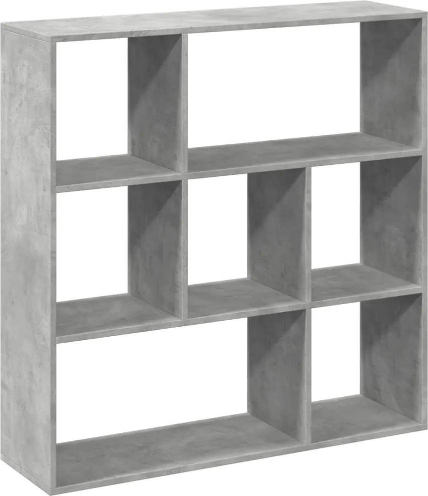vidaXL Bibliotecă/separator cameră gri beton 102x29x103,5 cm lemn