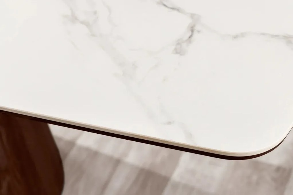 Masa sufragerie, Ceramica Alba, Furnir Nuc, UNIQUE 200cm A-45139 VC