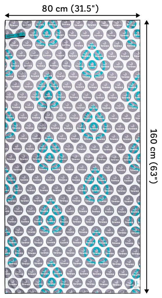 Prosop cu uscare rapidă Towee NAMASTÉ, 80 x 160 cm