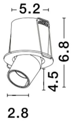 Mini Spot LED incastrabil ajustabil design modern DESERT alb