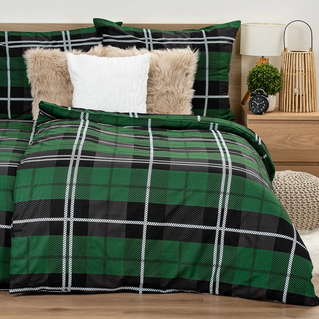 Lenjerie de pat din bumbac 4Home Green Classic,140 x 200 cm, 70 x 90 cm, 140 x 200 cm, 70 x 90 cm