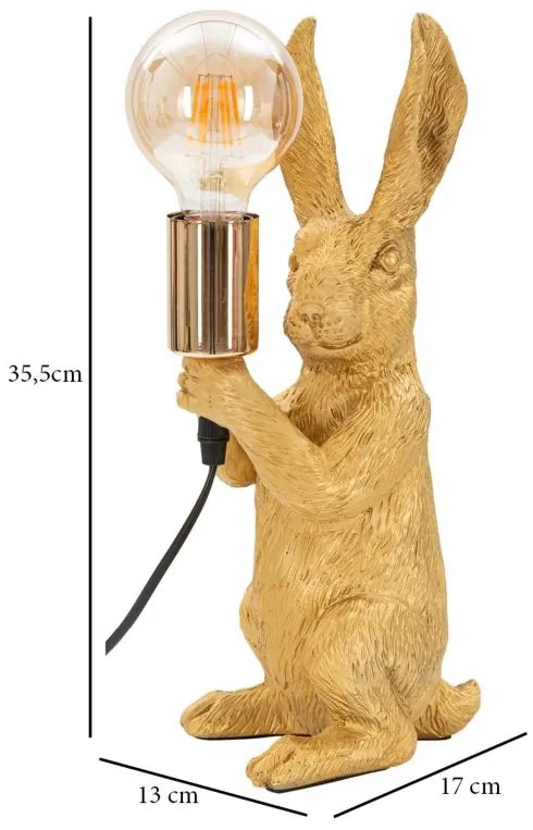 Mauro Ferretti Lampă De Masa Iepure cm 13X17X35,5 | Aosom Romania
