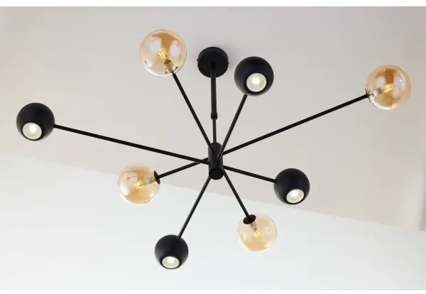 Lustră pe tijă Jupiter 1994 MOKA 4xGU10/10W/230V + 4xG9/10W/230V negru/bej