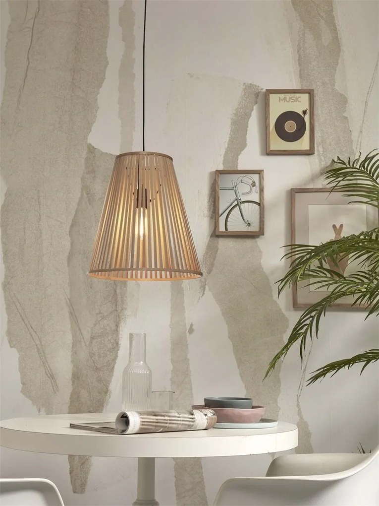 Lustra/Pendul eco din bambus Merapi tapered L, nat