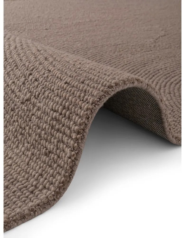 Covor taupe țesut manual din lână 160x230 cm Eleni Taupe – Hanse Home