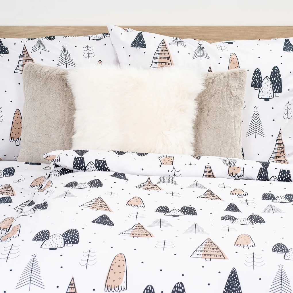 Lenjerie de pat din bumbac 4Home Frugal Winterland, 140 x 200 cm, 70 x 90 cm