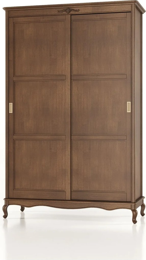 Dulap lemn masiv Seraphia 2 Uși Glisante, 150 × 65 × 230 cm - Vanilla