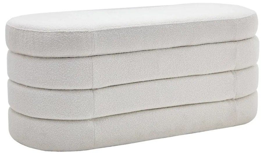 Bancheta cu spatiu de depozitare, Tesatura Boucle, VOQUE 115cm