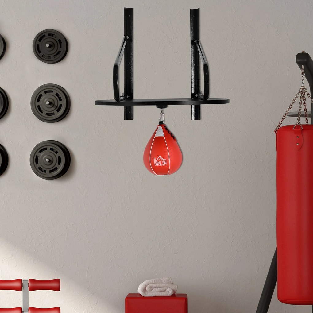 HOMCOM Sac de Box Rapid cu Formă de Par, Platformă, Accesorii Incluse, Antrenament Box | Aosom Romania