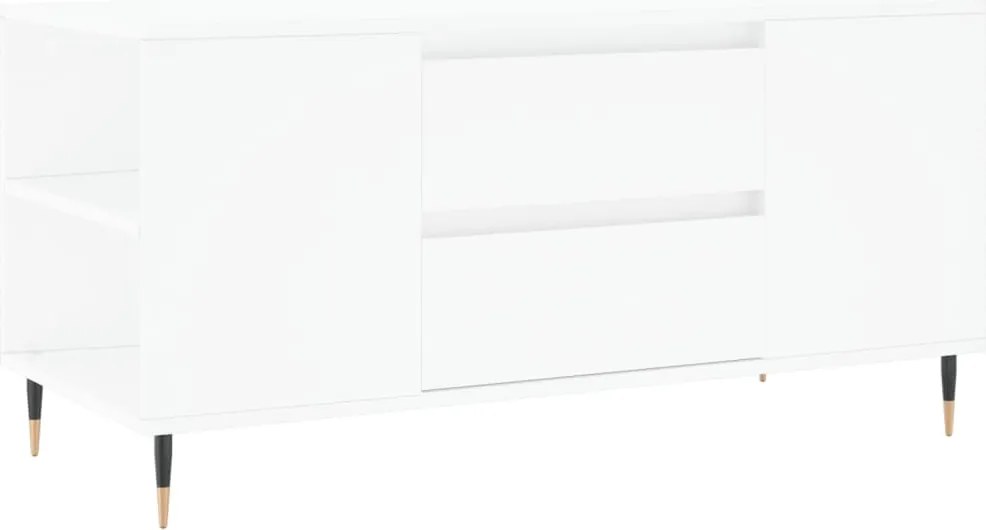 vidaXL Măsuță de cafea, alb, 102x44,5x50 cm, lemn prelucrat