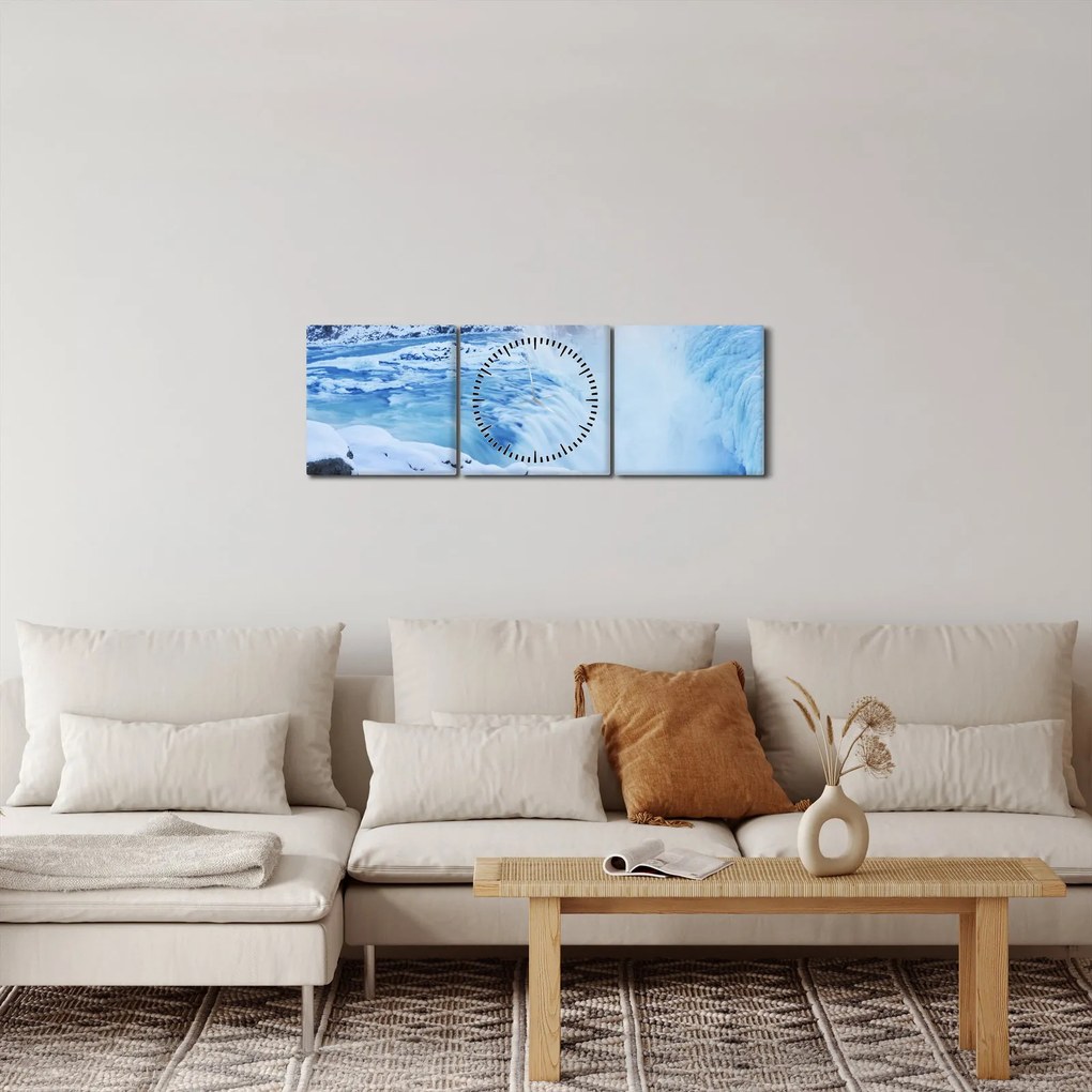 Tablou - Cascade reci (cu ceas) (90x30 cm)