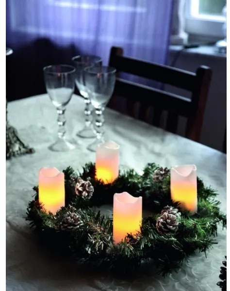 Eglo 410075 - Set de 4 decorațiuni LED de Crăciun ADVENT 1x LED/0,18 W/2x CR2032 + telecomandă