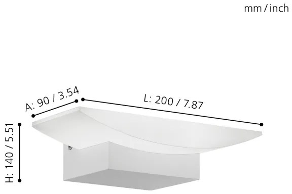 Eglo 96037 - Corp de iluminat LED perete metruASS 1xLED/5,6W/230V