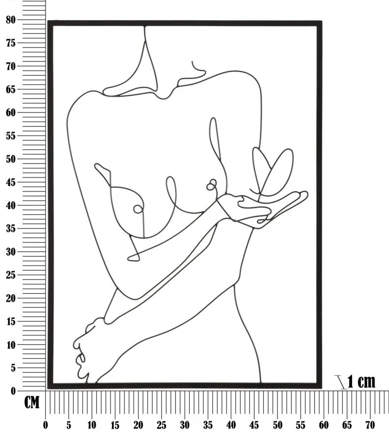 Mauro Ferretti Panou De Perete Fier Nudity cm 60X1X80 | Aosom Romania