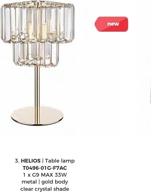 Veioza, Lampa de masa design modern HELIOS