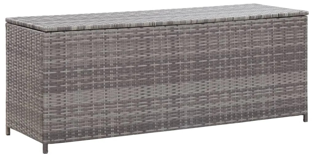 46460 vidaXL Ladă de depozitare de grădină, gri, 120x50x60 cm, poliratan