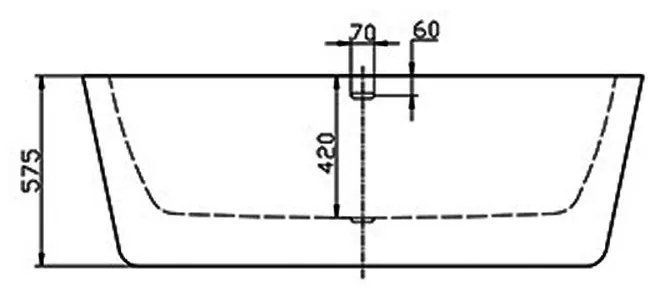 Cada baie freestanding 167 x 78 cm ovala Florida, Ava 1675x780 mm