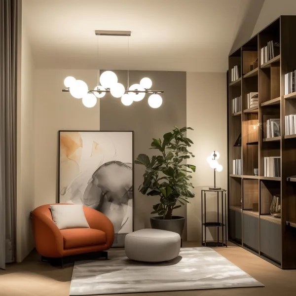 Lustră LED pe cablu Brilagi MILLA 10xG9/3W/230V crom lucios/alb