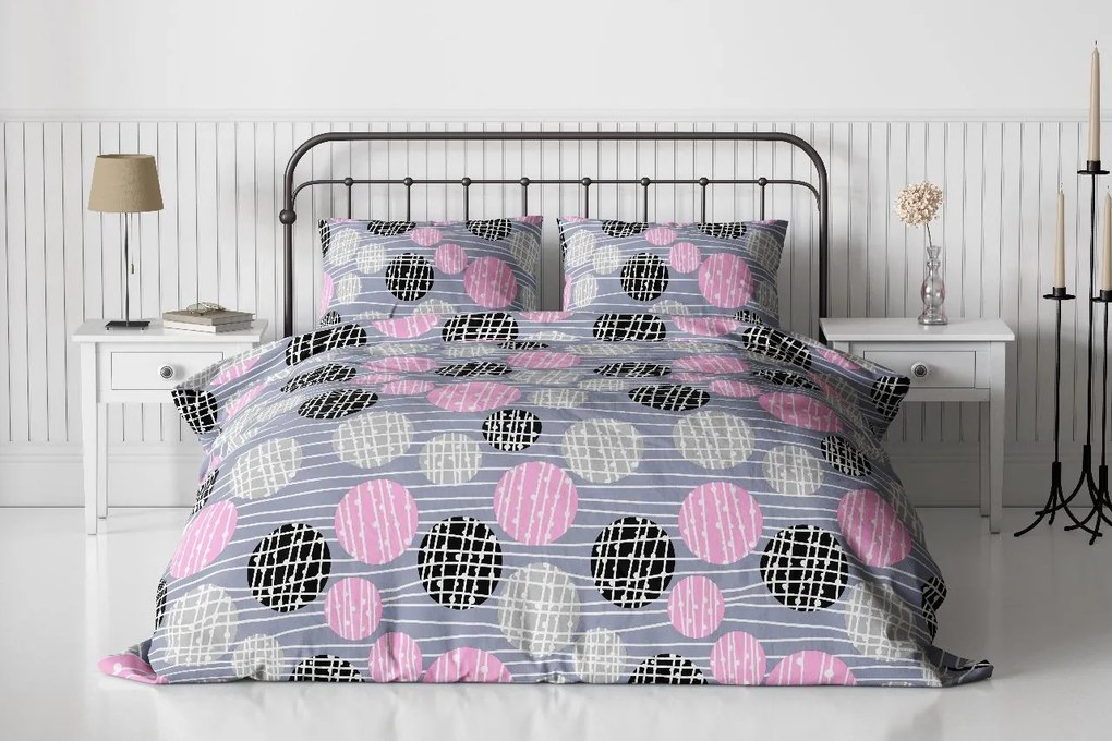 Lenjerie de pat din crep MERIDA, gri Dimensiune lenjerie de pat: 70 x 90 cm | 140 x 200 cm