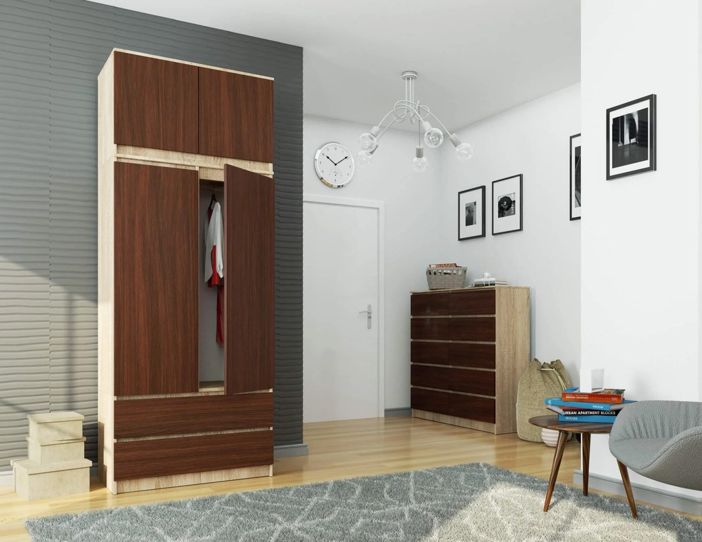 Suprastructură pentru dulap Sashka (Stejar sonoma + wenge). 1069950