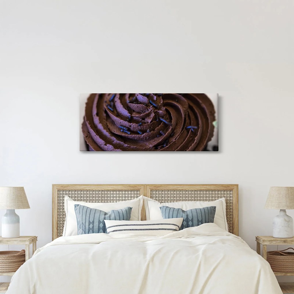 Tablou - Cupcake din ciocolată (120x50 cm)