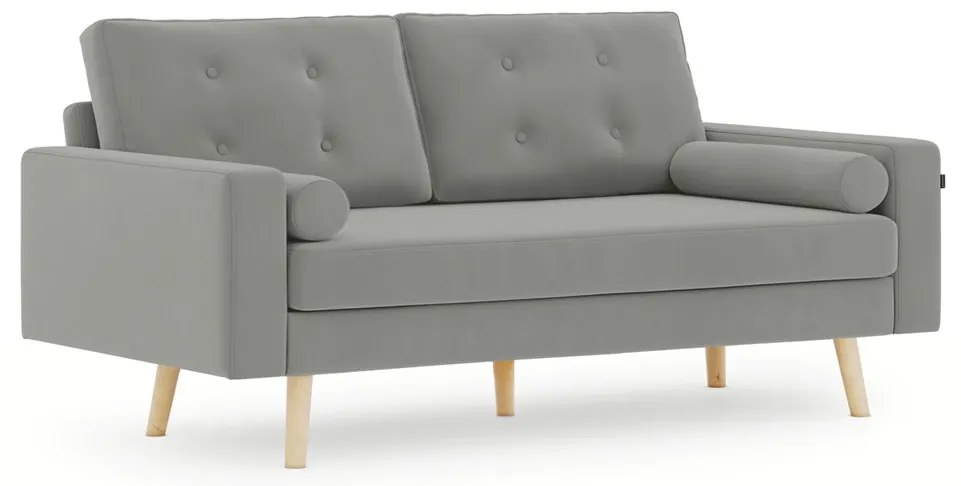 Canapea gri 3 locuri MANDI VELVET