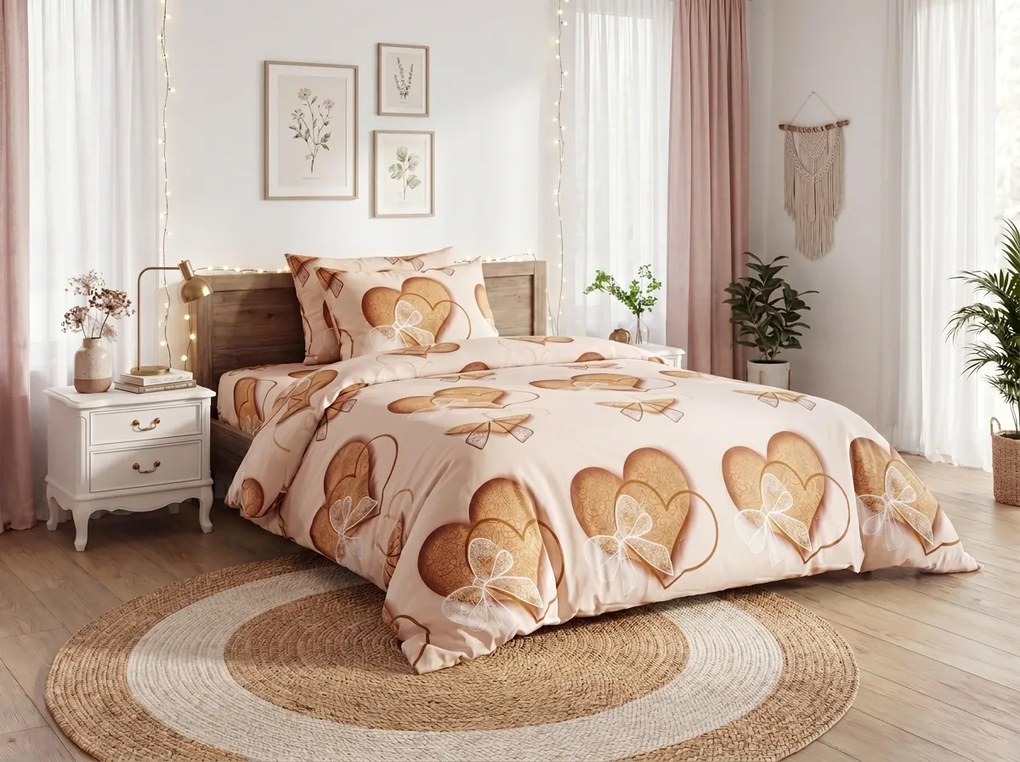 Lenjerie de pat din microfibra HEART NEST cu model Dimensiune lenjerie de pat: 70 x 80 cm | 140 x 200 cm