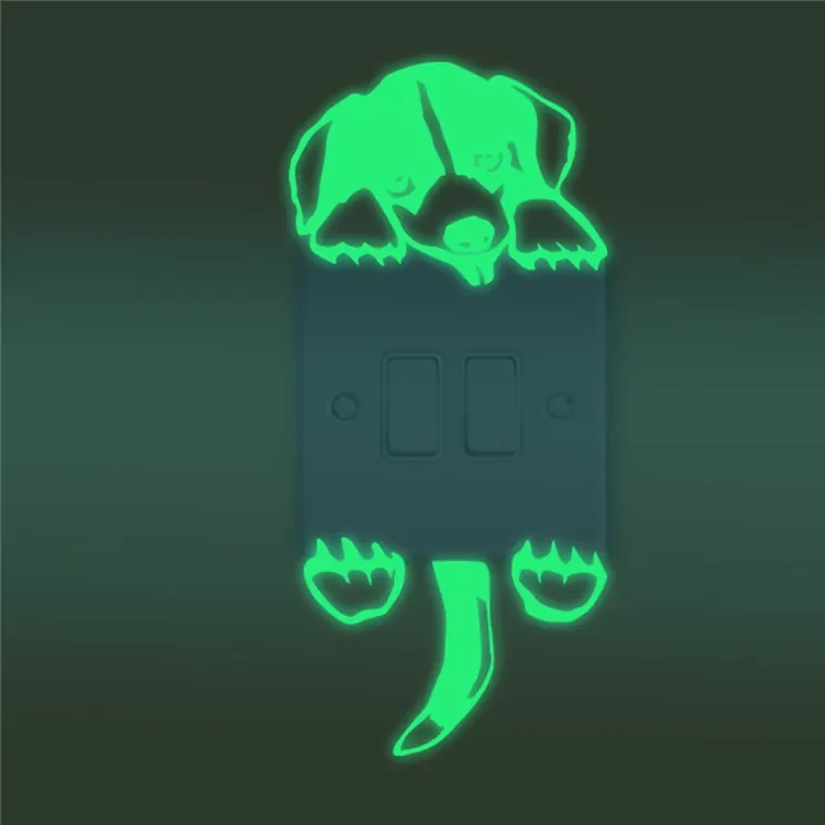 Sticker intrerupator Glow in the Dark Dog