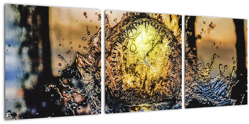 Tablou cu apa (cu ceas) (90x30 cm)