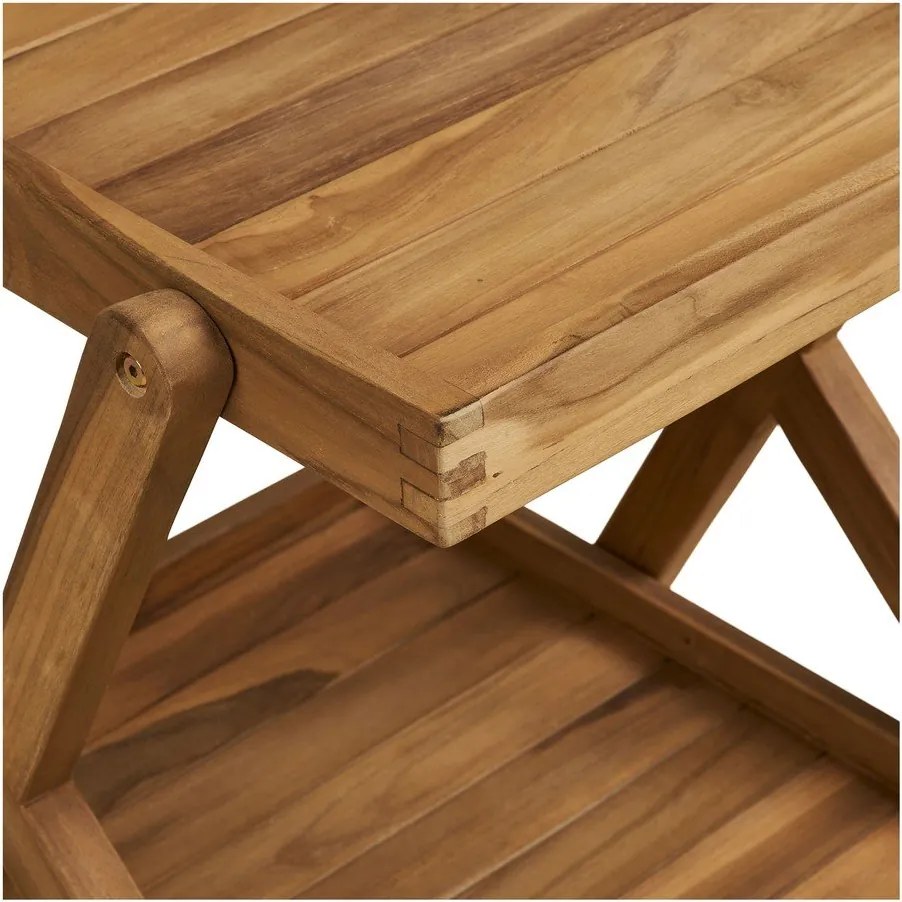 Măsuță de servire cu roți din lemn masiv 50x86 cm Pasaku – House Nordic