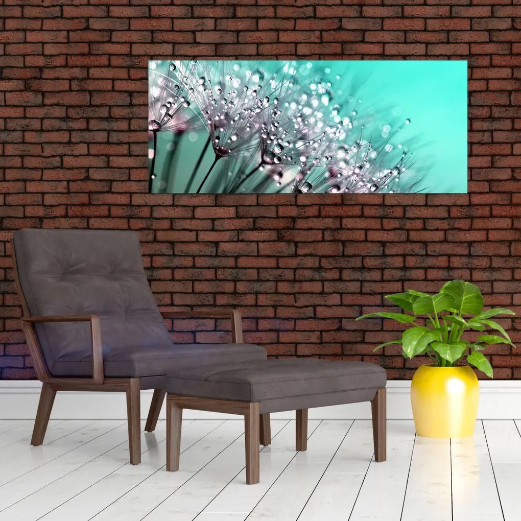 Tablou - planta cu rouă (120x50 cm)