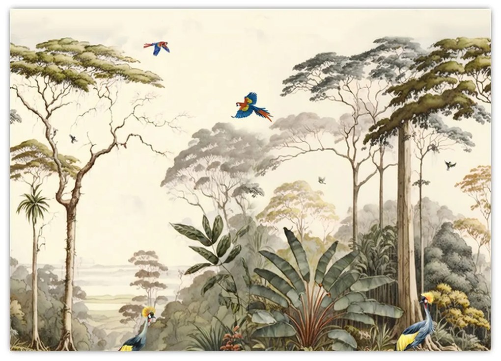 Tablou pe sticlă - Pădurea tropicală amazoniană (70x50 cm)