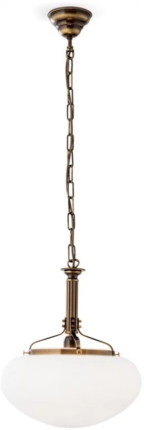 Pendul elegant stil clasic Nostalgie 33cm alama antique/opal mat