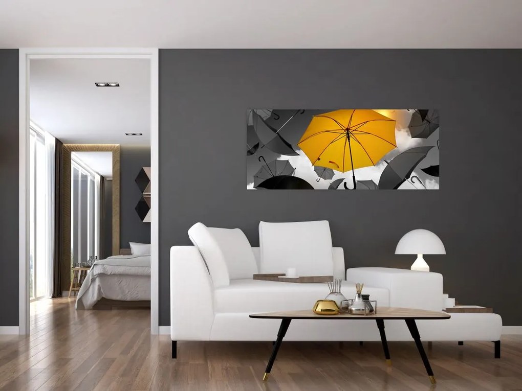 Tablou - Umbrelă galbenă (120x50 cm)