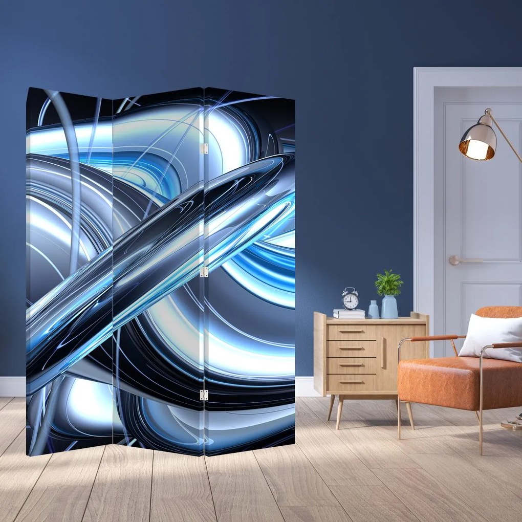 Paravan - Abstracție albastră (126x170 cm)